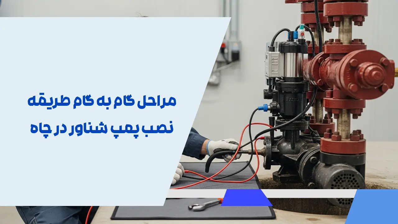 مراحل گام به گام طریقه نصب پمپ شناور در چاه